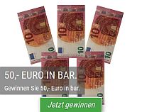 50 Euro Geld Gewinnspiel - 50 Euro gewinnen