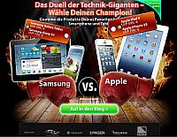 Apple-Samsung-Gewinnspiel - Apple-Samsung gewinnen - Smartphone Gewinnspiel kostenlos