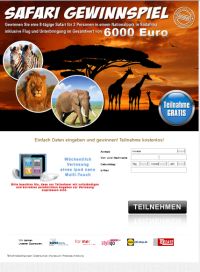Safari Gewinnspiel - Kostenlos Reise gewinnen - GRATIS Reise Gewinnspiel