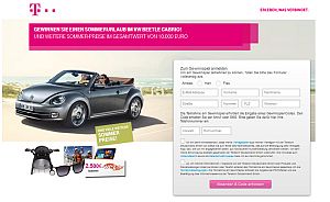 Sommerurlaub im VW Beetle Cabrio Gewinnspiel - Auto Gewinnspiel - Auto gewinnen