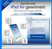 iPad Air Gewinnspiel - iPad Air gewinnen - Tablet Gewinnspiel